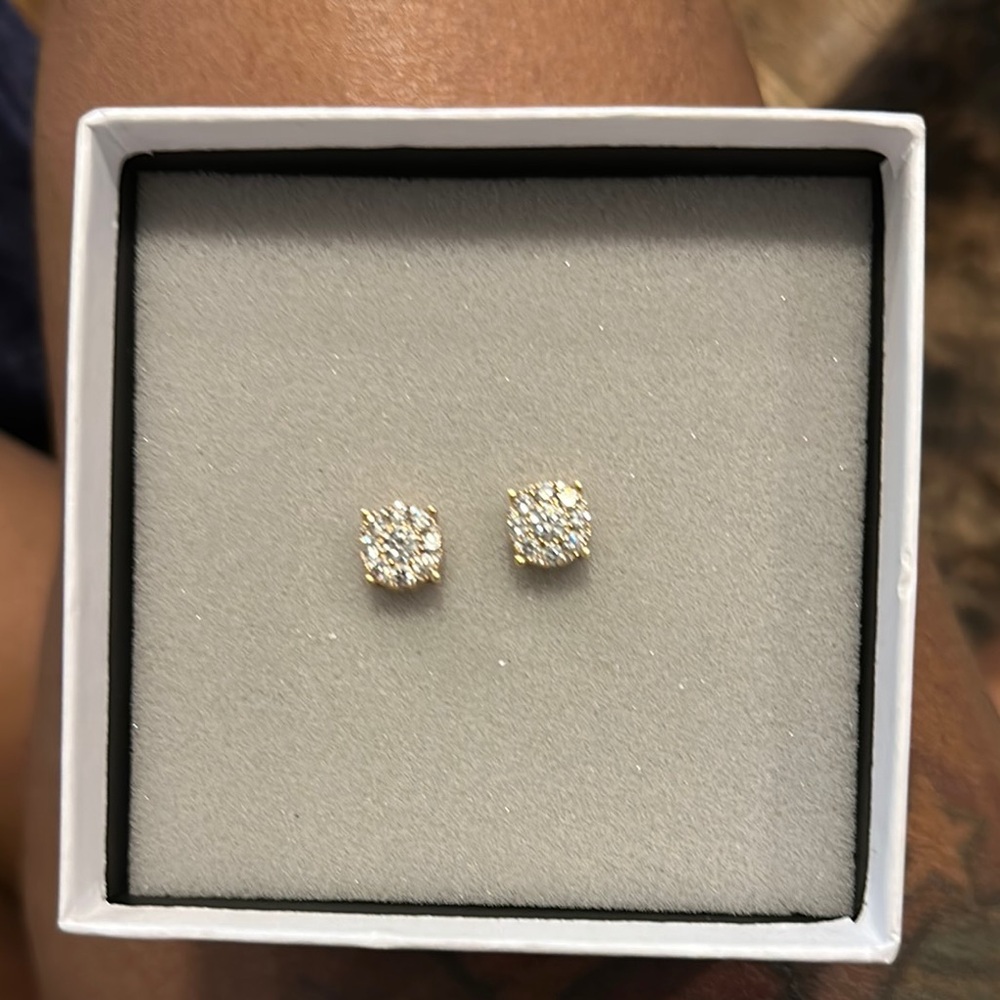 Elegant Gold and Silver Stud Earrings